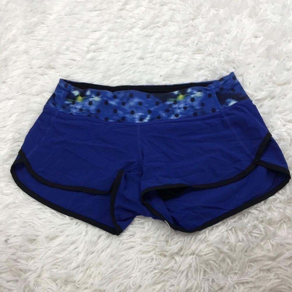 Lululemon Run: Speed Short Sapphire Blue Washi Weave Angel Wing